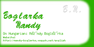 boglarka mandy business card